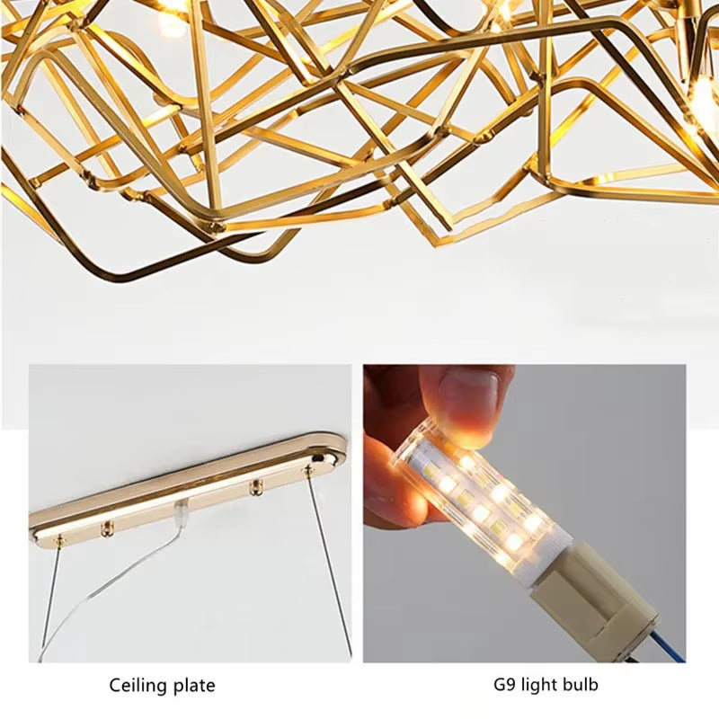 Designer Post-Modern Pendant Lamp Living Dining Room Restaurant Bar Modern Suspension Chandelier Art Creative Lights Decoration