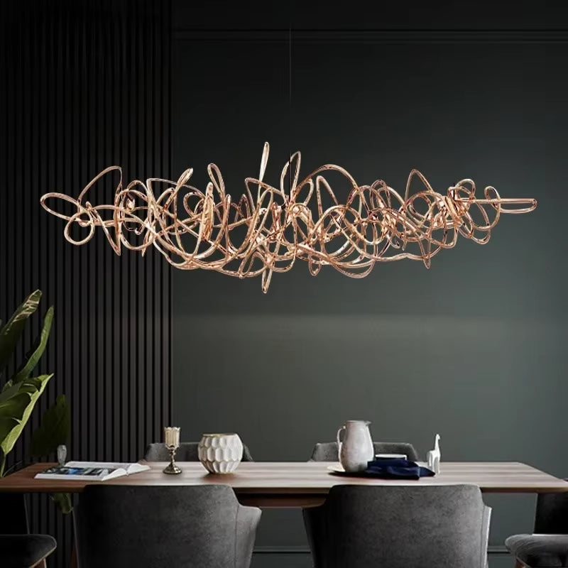 Designer Post-Modern Pendant Lamp Living Dining Room Restaurant Bar Modern Suspension Chandelier Art Creative Lights Decoration